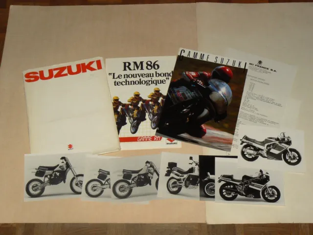 Dossier de Presse MOTO SUZUKI 10/1985  Press Book brochure prospectus  Photo