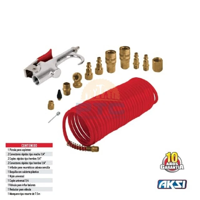 AKSI 113004 Set of pneumatic accessories for cleaning and inflating