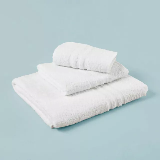 Set 6 pezzi Asciugamano misura Ospite 40x60cm, 3 righe linea Hotel, B&B 450gr