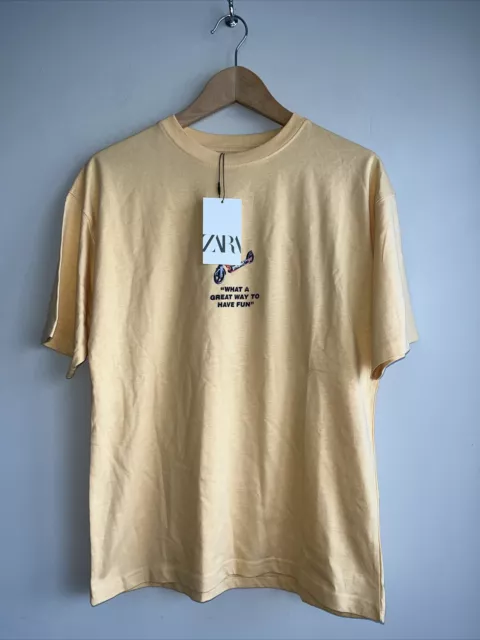 Zara Kids Boys Scooter Orange Graphic T-Shirt Age 13-14 Years Bnwt