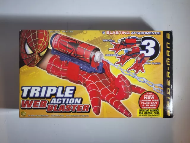 SPIDER MAN 2 TRIPLE Action Web Blaster Water Blaster 2004 Only
