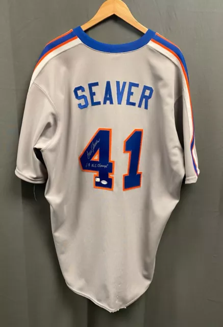 Tom Seaver HOF Signed New York Mets Baseball Jersey AUTO PSA COA Sz XXL