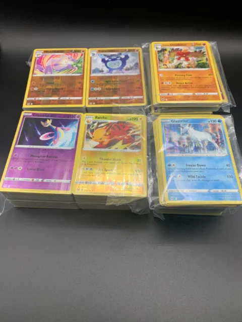 Pokemon 1000 HOLO / REVERSE Only AUTHENTIC Card Lot SHINY FOIL Wholesale Collect