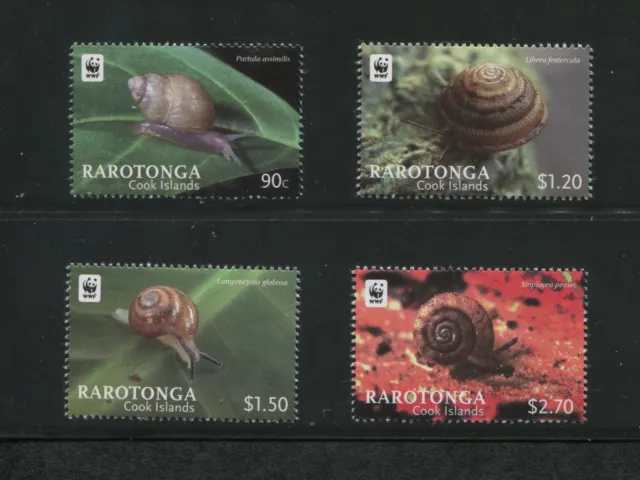 2012 Cook Inseln Briefmarken #1409-1412 Weltweit Für Natur Schnecken Set Mit 4