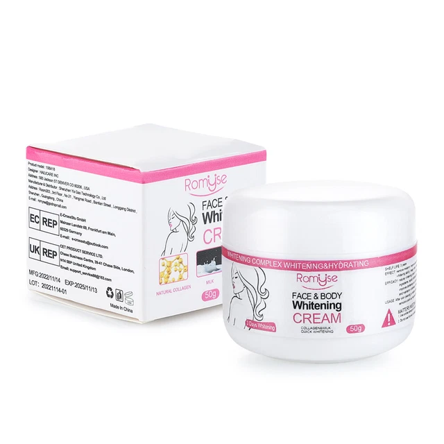 3 Days Dark Skin Permanent Bleaching Whitening Lightening Cream for Face & Body