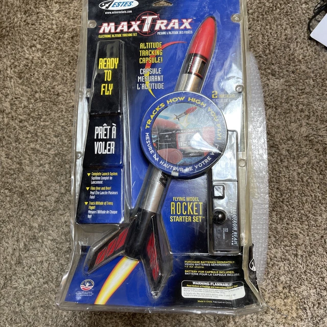 ESTES 1434 MAX Trax Flying Model Rocket Starter Set Electronic Altitude