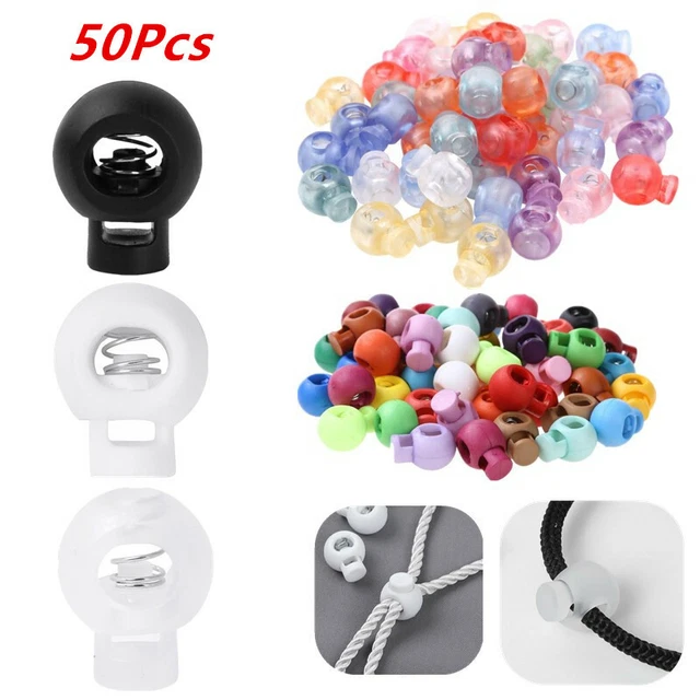 50/100 Pcs Serrure de Corde Ressort à Bascule Trou Seul ​Cordon de Serrage Stop