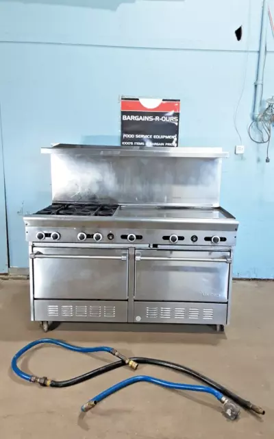 U.S. RANGE NAT GAS 4 BURNERS STOVE WITH OVEN AND 35-3/4"Wx20-1/2"D GRIDDLE COMBO U.S. RANGE NAT GAS 4 BURNERS STOVE WITH OVEN AND 35-3/4"Wx20-1/2"D GRIDDLE COMBO