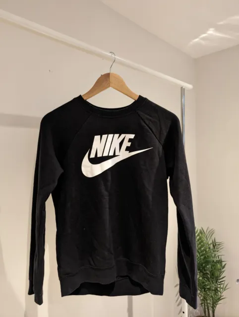 Black Women's XS  Nike Pullover Sweatshirt Centre Swoosh Logo