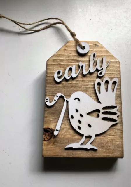 Early Bird Catches the Worm Tiered Tray Kitchen Decor