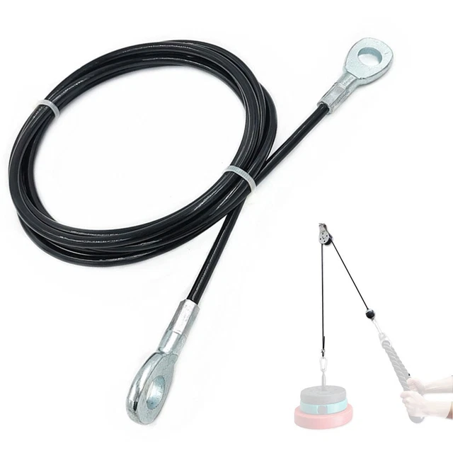 Ezweiji Câbl de gym - Appareil de fitness - Câble en acier pour traction - Système de poulie de fitness à la maison - Avec boule de gravité - 1,4 m
