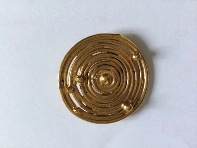 Broche Feuille En Plaqué Or Doré - Occasion Élégante