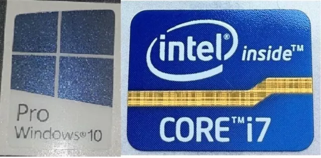 Genuine WINDOWS 10 PRO + Intel Core i7 Sticker PC Computer Desktop Laptop QTY 1