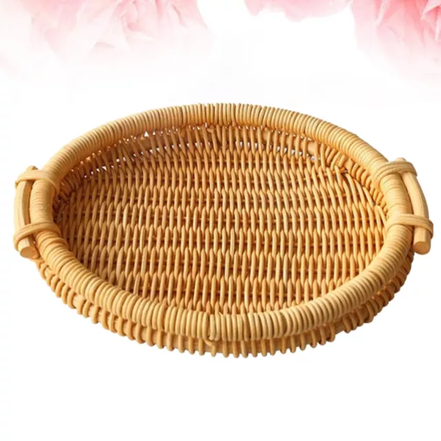 Wicker Hamper Food Trays Handmade Rattan Woven Basket Dried Fruit