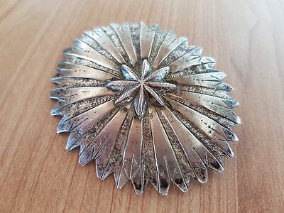 MAGNIFICENT ANTIQUE jewelry Ottoman belt buckle handmade silver alloy 19th cent.