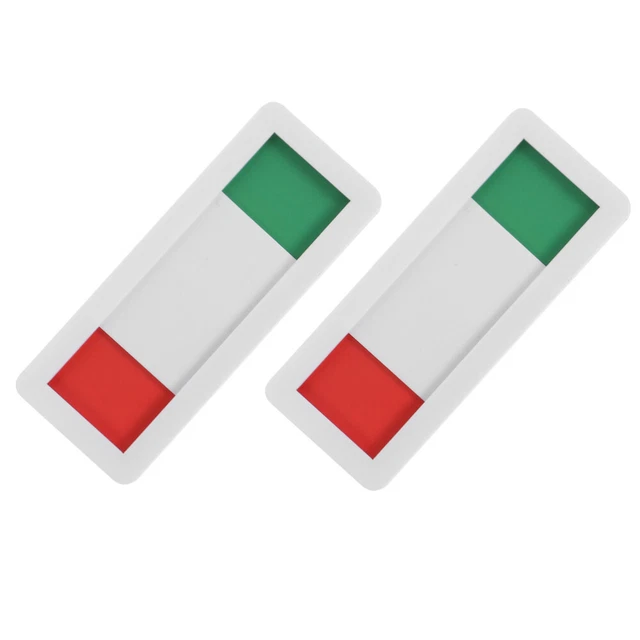 2 pz cartello privacy sala conferenze indicatore porta scorrevole acrilico perlascente ragazza