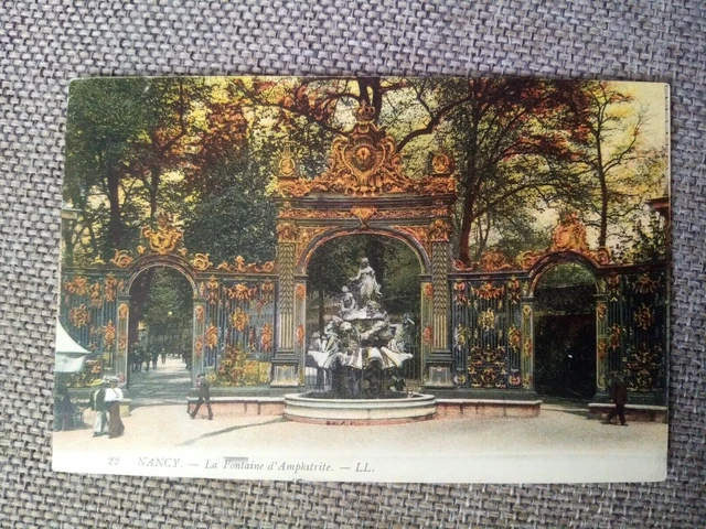 Cpa Nancy La Fountain D Amphitrite