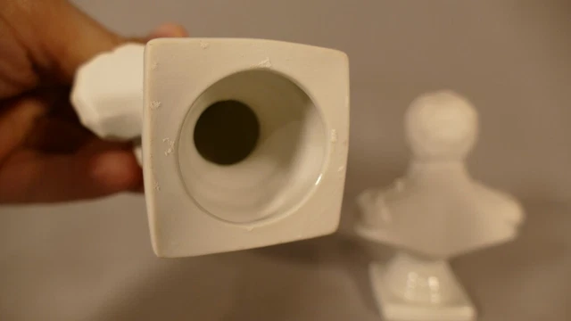 Paire De Bustes Napoléon Et Joséphine En Biscuit De Limoges, époque Vers 1950 6