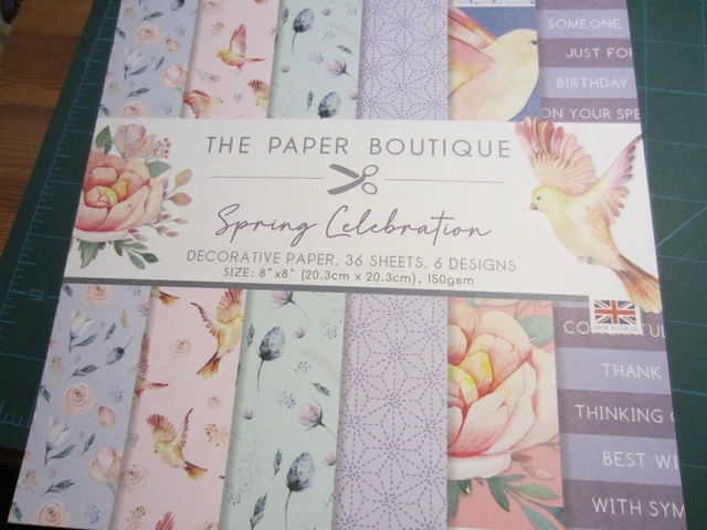 Papier Boutique Frühlingsfeier Sammlung Dekopapiere 36 Blatt 8 Zoll x 8