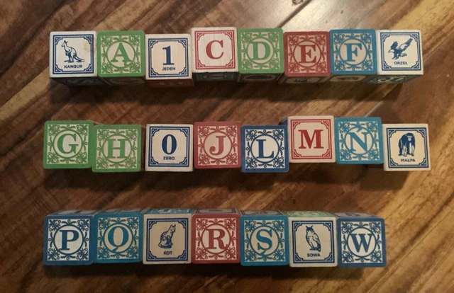 Uncle Goose Polish ABC Wooden Blocks set of 23