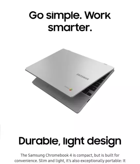 Samsung Chromebook 4 * VERSIEGELT NEUER LAPTOP (11,6") INTEL, Platinum Titan UVP £349