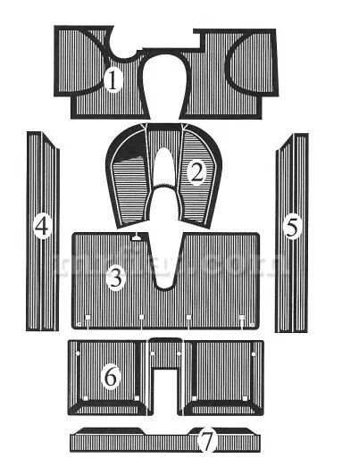 Lancia Fulvia Sport Zagato 2nd Series Rubber Mat #3 New