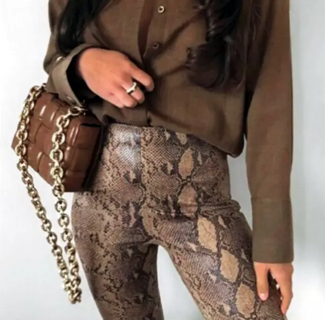 ZARA SNAKESKIN PRINTED leggings pants trousers Ref. 3046 264 S 8 UK 36 EU 4 US EUR 59 65 PicClick FR