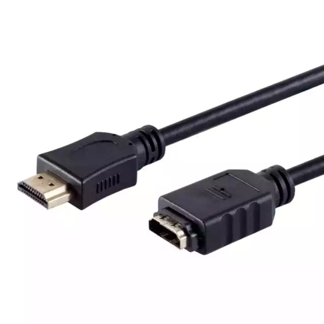 HDMI Verlängerung Stecker A auf Kupplung A vergold. Kontakte UHD 3D HEAC schwarz