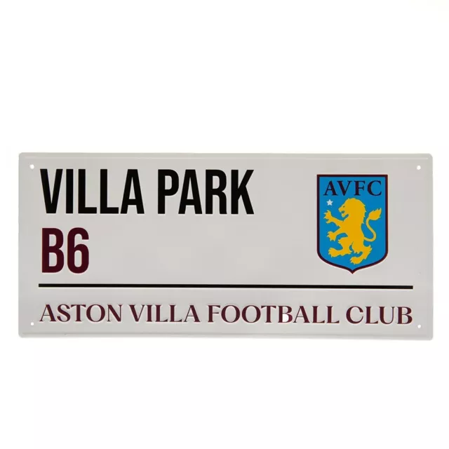 Letrero oficial de metal de Aston Villa FC Villa Park Holte final regalo de Navidad B6