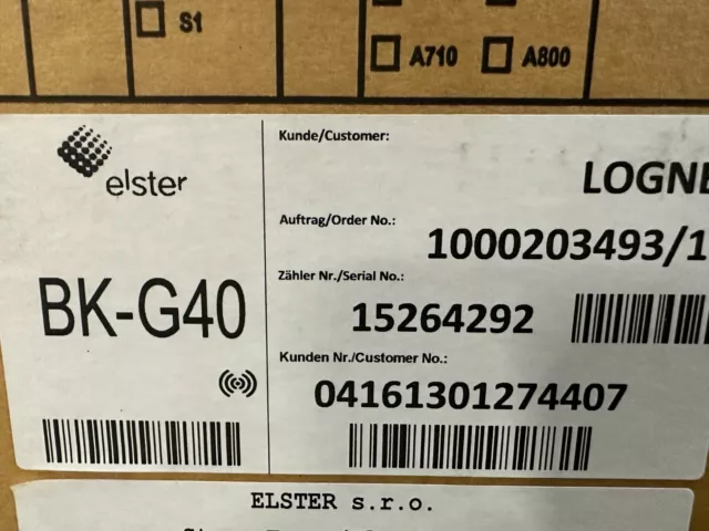 Honeywell ELSTER  BK-G40 DN 80 counter