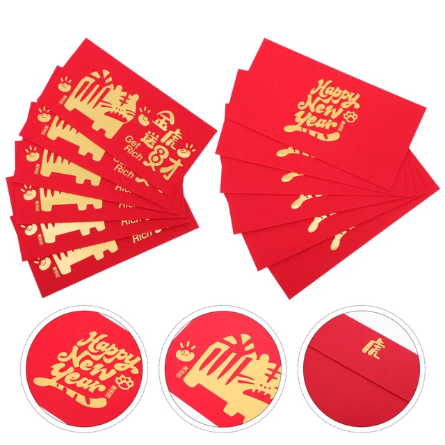 12pcs Vergoldung Roten Umschlag Birthdy Rot Taschen Hochzeit Hongbao
