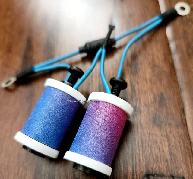 Piezas de máquina de tatuaje de 1,25" 8-32 bobinas 8 envolturas lavadoras blancas amatista arco iris EE. UU.