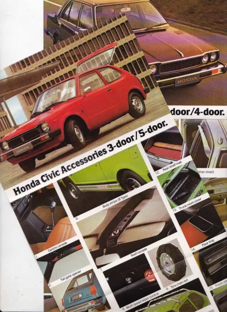 1979 HONDA CIVIC & ACCORD ACCESSORIES Australian Brochure