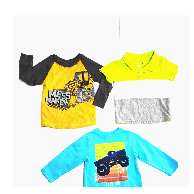 Geranimals Boys Shirts 18 Mo Set of 3  Assorted Styles 2 Long 1 Short Sleeve