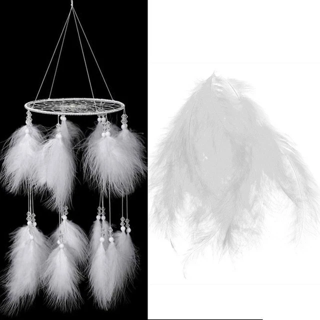 50 piezas/bolsa Plumas Esponjosas Blancas 8-12 cm Tarjeta Memoria Embellecimiento Boda Artesanía M4E2