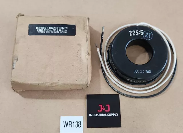 *NEW* Current Transformer 5RL-2250 Ratio 225:5 A 600V 50-400Hz 10Kv + Warranty!