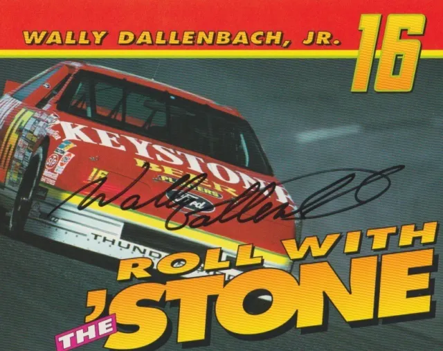 1993 Wally Dallenbach, Jr. signed Keystone Beer Ford NASCAR NWCS Hero Card