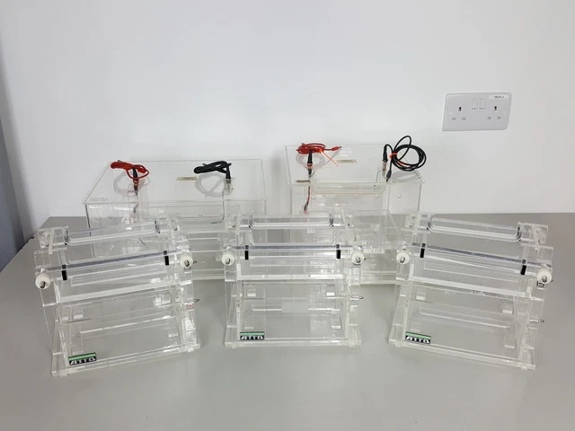 2 x Unbranded Electrophoresis Gel Tanks & 3 x ATTO electrophoresis gel Tanks Job