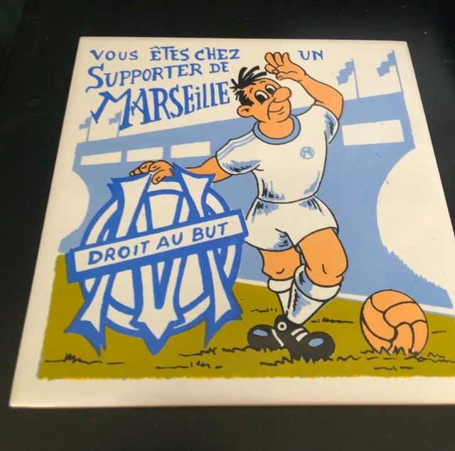 Plaque Supporter Olympique Lyonnais - Métal Blanc - Décoration Fan OL