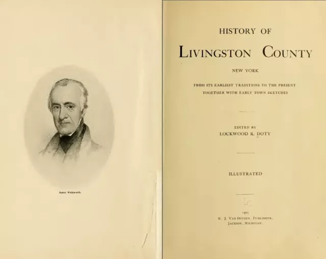 1905 LIVINGSTON County New York NY, History and Genealogy Ancestry DVD CD B25