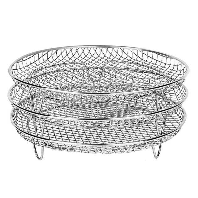 TOOLS DEHYDRATOR RACKS Airfryer Basket Tray Three Stackable Air Fryer