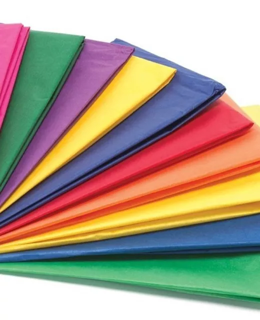 PREMIUM QUALITY ACID FREE TISSUE PAPER SHEETS 375mm x 500mm *ALL COLOURS, 18gsm*