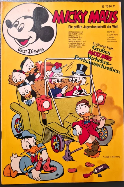 Micky Maus Comic Heft Nr.23 mit SB+GS+Beilage 1972 (242