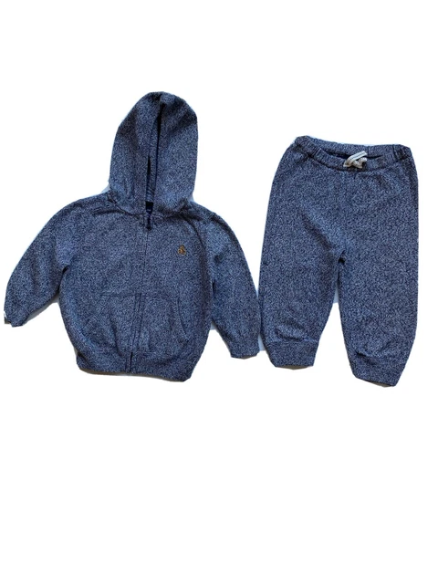 Baby Gap Infant Boys 12-18 Months Hooded Two-Piece Outfit Blue Galaxy