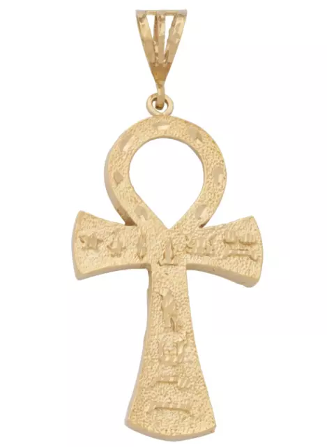 Real Solid 24K Gold Egyptian Ankh XL Charm GL W/ Free Lifetime Guarantee