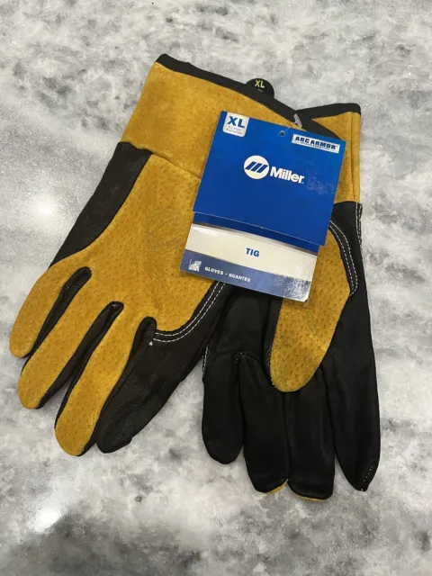 NEW Miller Leather TIG Welding Gloves SIZE LARGE 249183