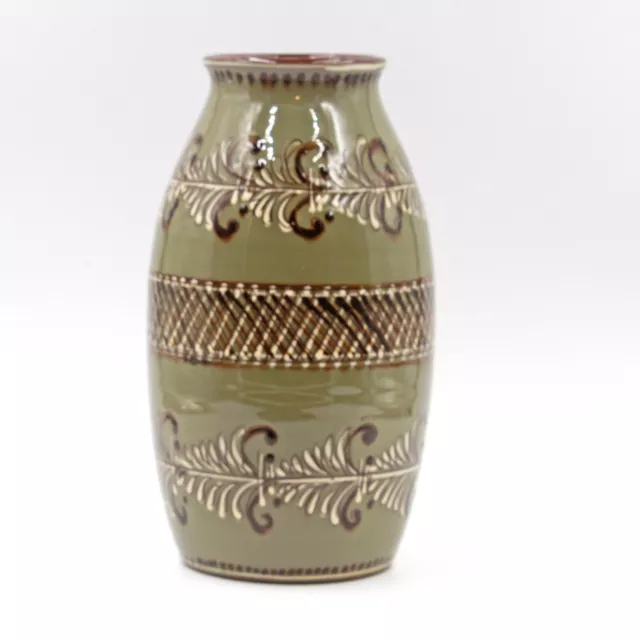 Studio Pottery Vase Majolica Hand Painted Vase Mohamed Hamid Star Pottery Lewes