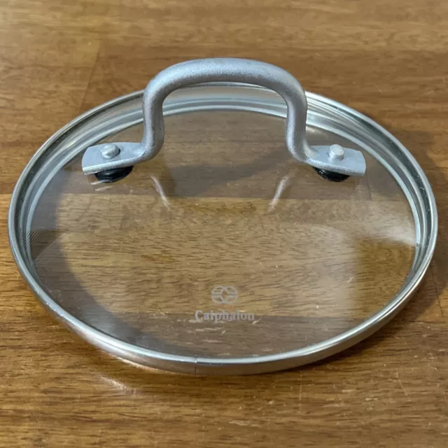 Calphalon Pot Lid 6” inch glass with metal rim replacement pot lid only