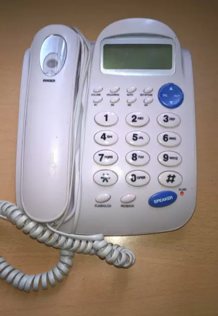 Teléfono vintage, nostálgico clásico que retro con mango de botón con  cable, función de almacenamiento de números (rojo)