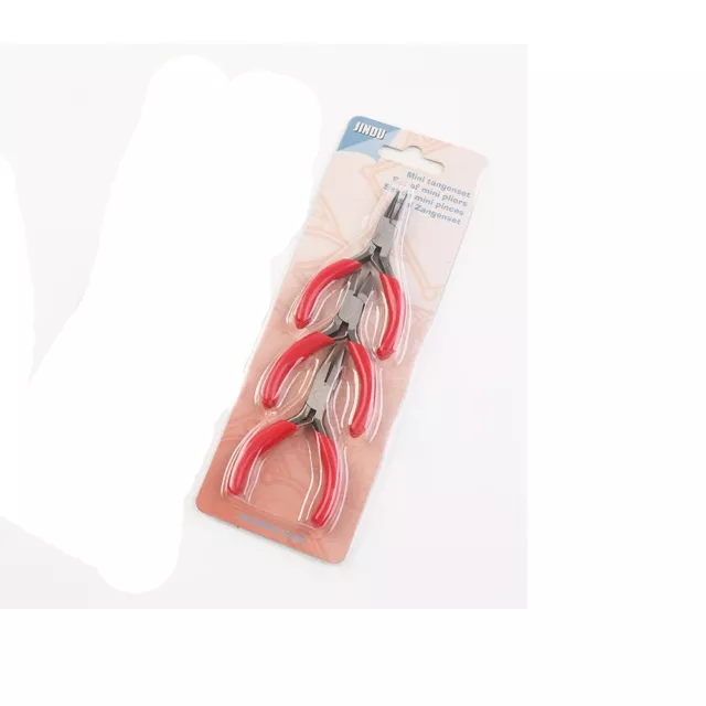 3pcs 45 # Steel Three Inch Jewelry Pliers Plastic Cutter Wire Pliers  Worker